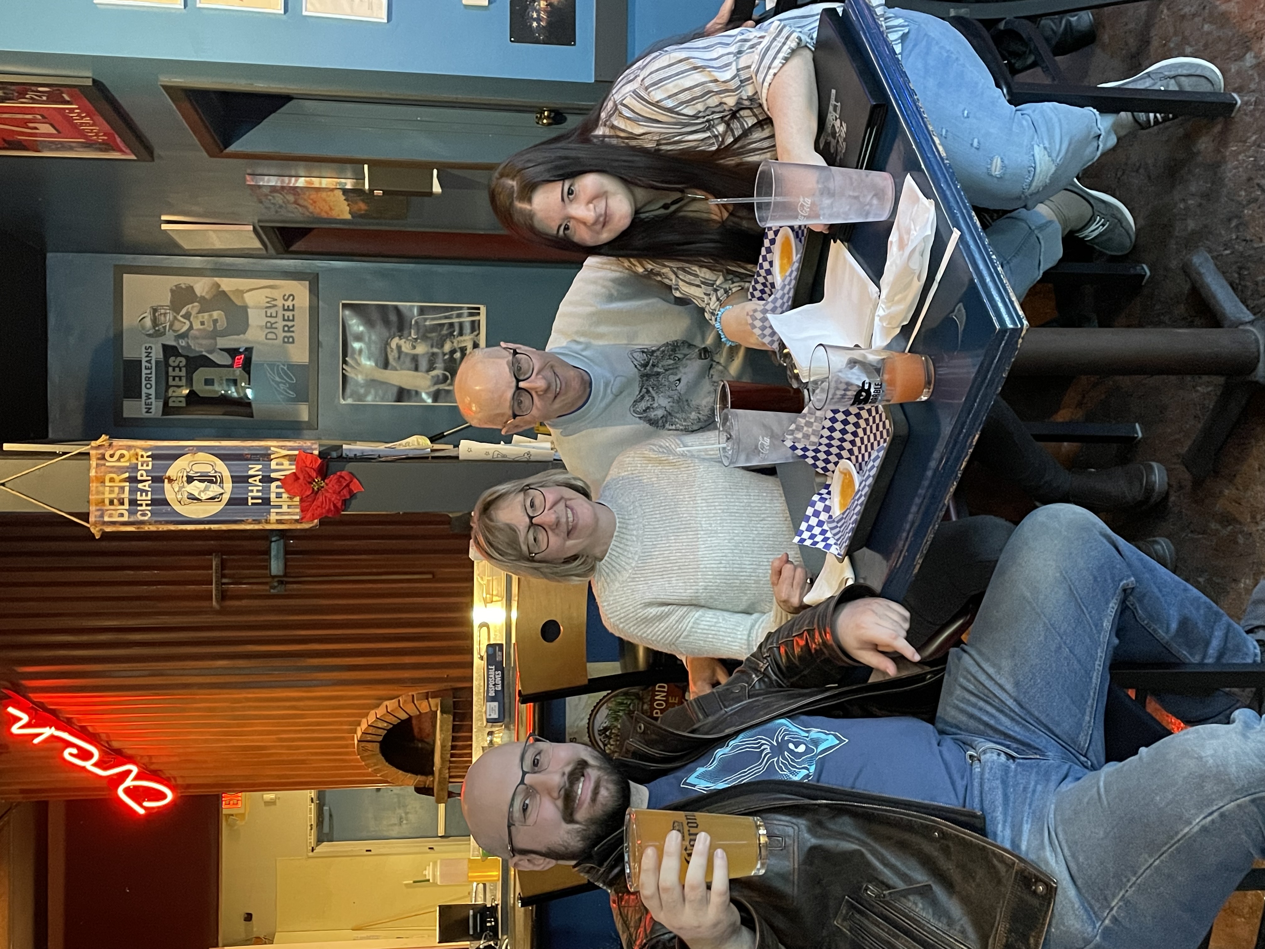 Family at pub